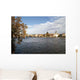 River and City Skyline Wall Decal