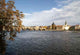 River and City Skyline Wall Decal