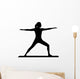 Silhouette of a Beautiful Women Practicing Yoga Wall Decal