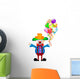 Clown with Balloons Wall Decal Sticker Set