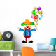 Clown with Balloons Wall Decal Sticker Set