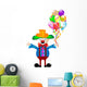 Clown with Balloons Wall Decal Sticker Set