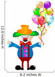 Clown with Balloons Wall Decal Sticker Set