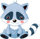 Fun zoo. Raccoon Wall Decal