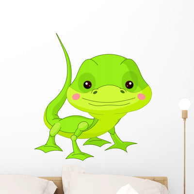 Fun Zoo Lizard Wall Decal shown on a wall