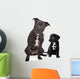 two mixed breed dogs Wall Decal