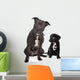 two mixed breed dogs Wall Decal