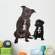 two mixed breed dogs Wall Decal