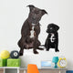 two mixed breed dogs Wall Decal
