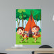 Monkeys Camping Wall Mural