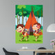 Monkeys Camping Wall Mural
