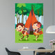 Monkeys Camping Wall Mural