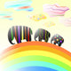 Elephants Wall Mural