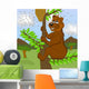 Braunbar Bei Der Honigsuche Wall Mural