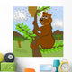 Braunbar Bei Der Honigsuche Wall Mural