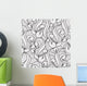 Seamless Pencil Drawing Back Wall Decal