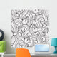 Seamless Pencil Drawing Back Wall Decal