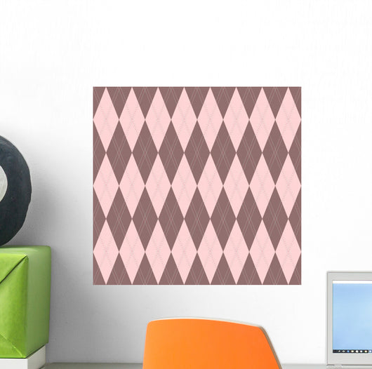 Seamless Argyle Pattern Wall Decal