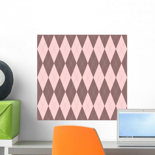 Seamless Argyle Pattern Wall Decal