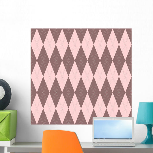 Seamless Argyle Pattern Wall Decal