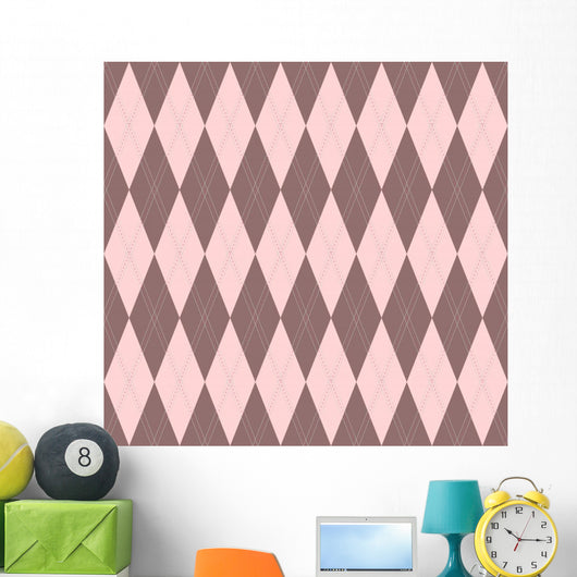 Seamless Argyle Pattern Wall Decal