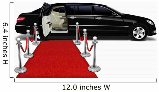 black limo and red carpet Wall Decal