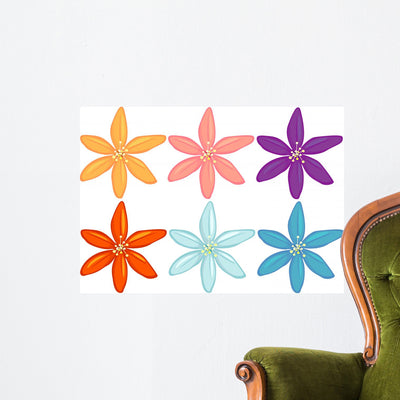 Flowers shown on a wall