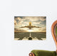 Airplane Taking off Sunset Wall Mural