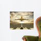 Airplane Taking off Sunset Wall Mural