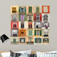 Collage With Old Windows From Italy Europe Wall Mural