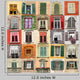Collage With Old Windows From Italy Europe Wall Mural