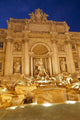 Rome-trevi Fountain Evening