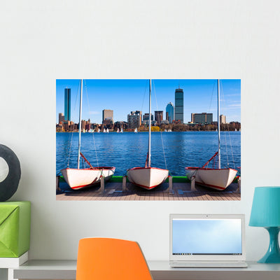 Boston Massachusetts Usa Wall Mural shown on a wall