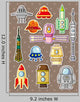 Rocket Stickers