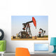 Oil well pump jacks at Bakken Oil Field near Estevan Wall Mural