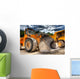 Bulldozer at construction yard Wall Mural