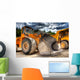 Bulldozer at construction yard Wall Mural