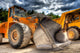 Bulldozer at construction yard Wall Mural