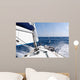 Speed sailing yacht in the sea Wall Mural