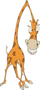 Cheerful giraffe. Cartoon Wall Decal