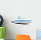 3D White Speedboat White Wall Decal