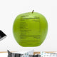 Green Apple With Nutrition Facts Wall Decal