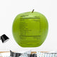 Green Apple With Nutrition Facts Wall Decal