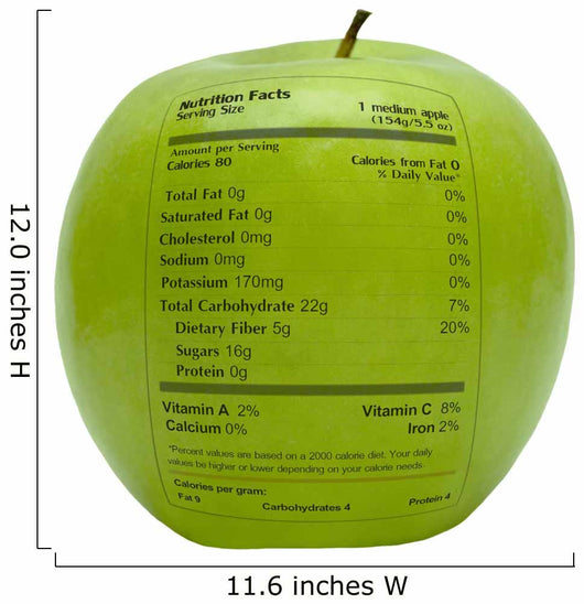 Green Apple with Nutrition Wall Decal – Wallmonkeys