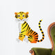 Tiger cartoon sitting Wall Decal
