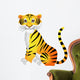 Tiger cartoon sitting Wall Decal