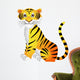 Tiger cartoon sitting Wall Decal