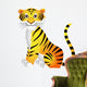 Tiger cartoon sitting Wall Decal