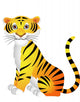 Tiger cartoon sitting Wall Decal