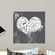 Heart Grunge With Music Inside Wall Mural